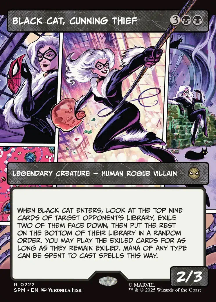 SPM 222 Black Cat, Cunning Thief (0222 - Borderless) R
