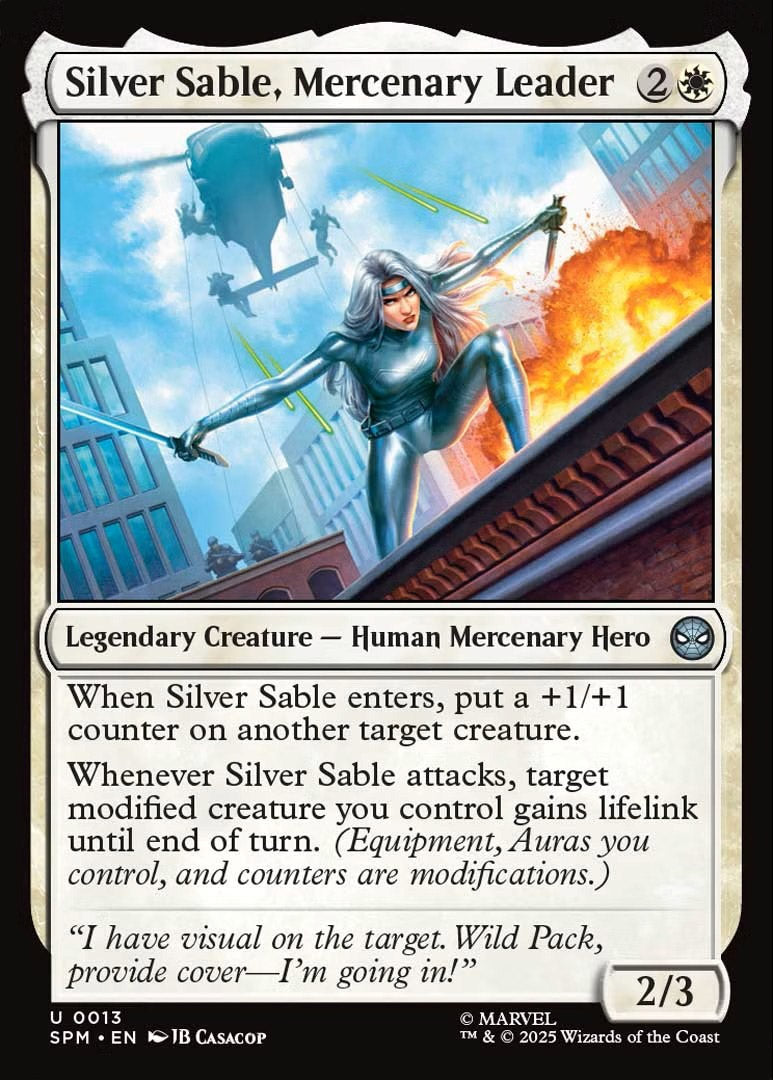 [Foil] SPM 013 Silver Sable, Mercenary Leader U