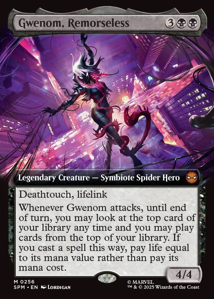 [Foil] SPM 256 Gwenom, Remorseless (0256 - Extended Art) M