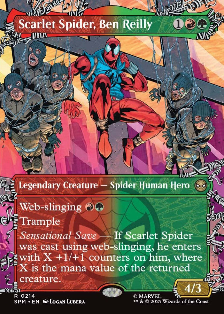 [Foil] SPM 214 Scarlet Spider, Ben Reilly (0214 - Borderless) R