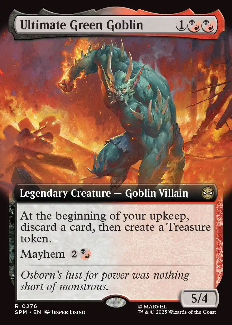 [Foil] SPM 276 Ultimate Green Goblin (0276 - Extended Art) R