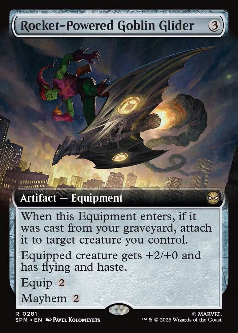 [Foil] SPM 281 Rocket-Powered Goblin Glider (0281 - Extended Art) R