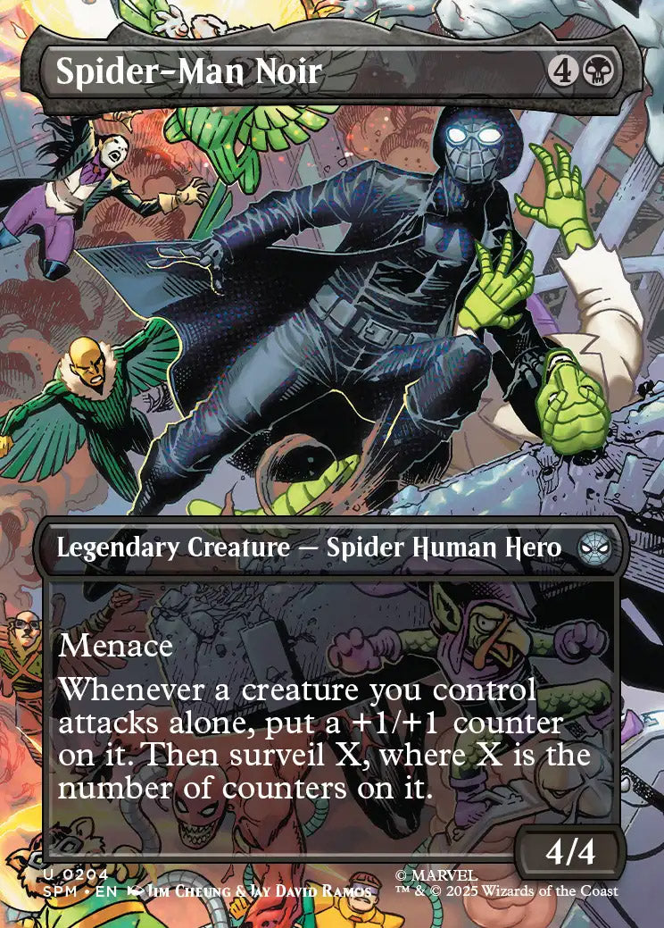 [Foil] SPM 204 Spider-Man Noir (0204 - Borderless) U
