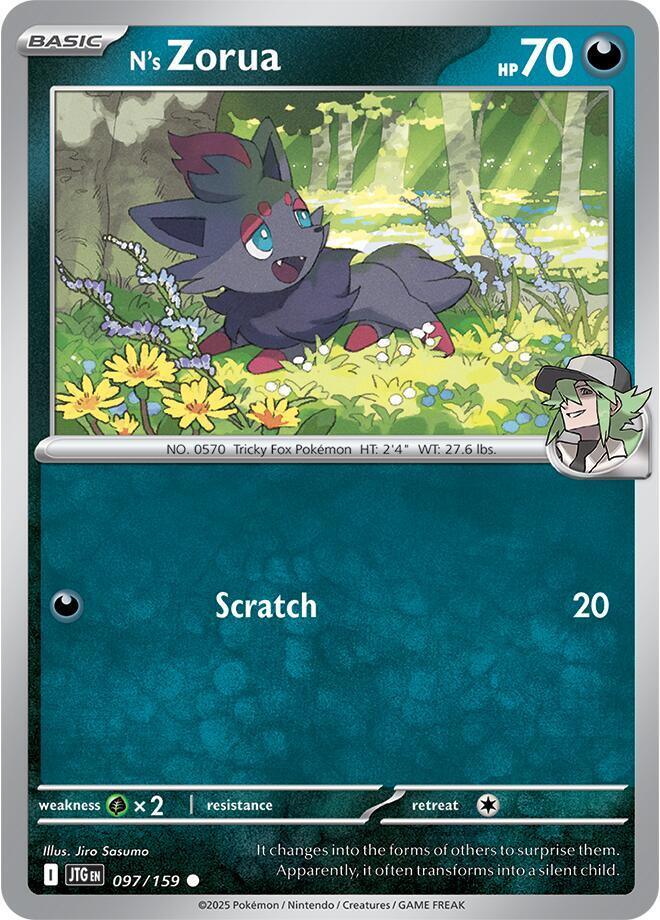 [Reverse Holo] JTG 097/159 N's Zorua C