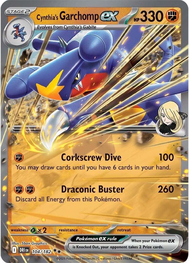 DRI 104/182 Cynthia's Garchomp ex RR