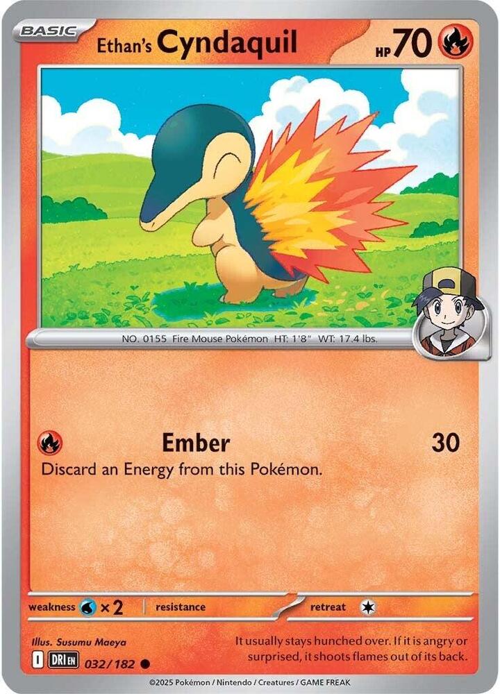 [Reverse Holo] DRI 032/182 Ethan's Cyndaquil C