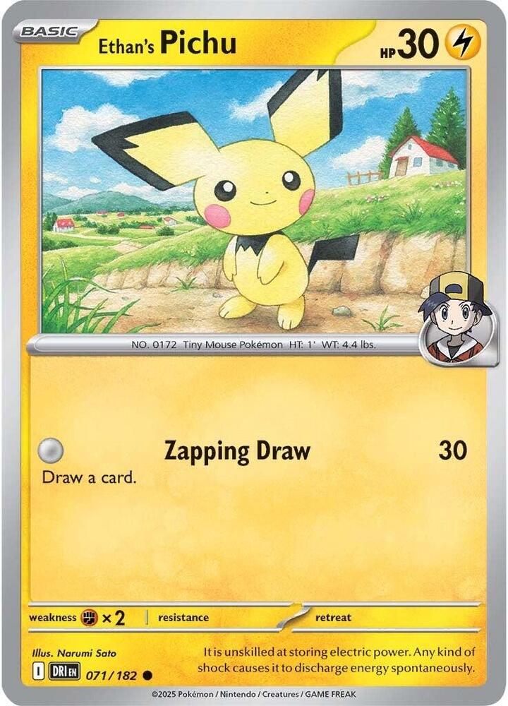 [Reverse Holo] DRI 071/182 Ethan's Pichu C