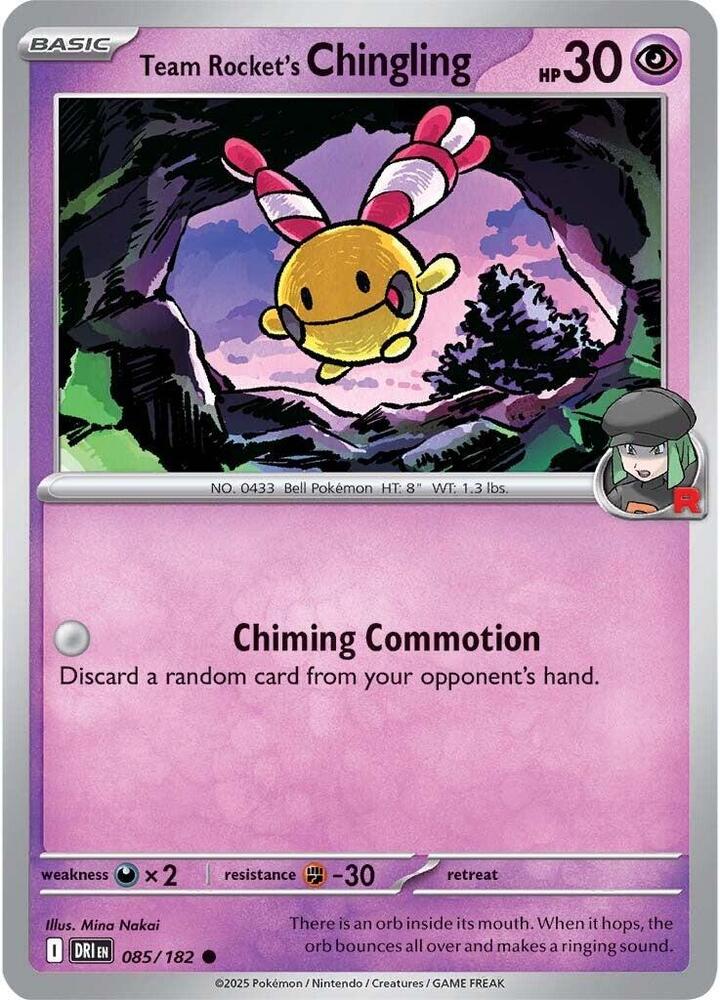 [Reverse Holo] DRI 085/182 Team Rocket's Chingling C
