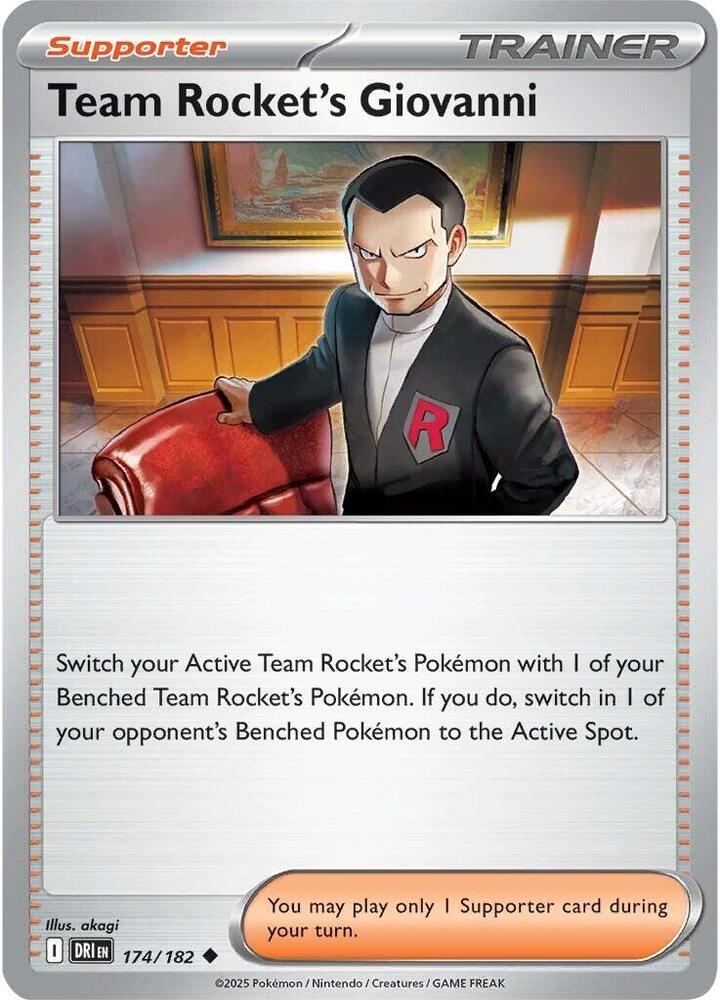 [Reverse Holo] DRI 174/182 Team Rocket's Giovanni U