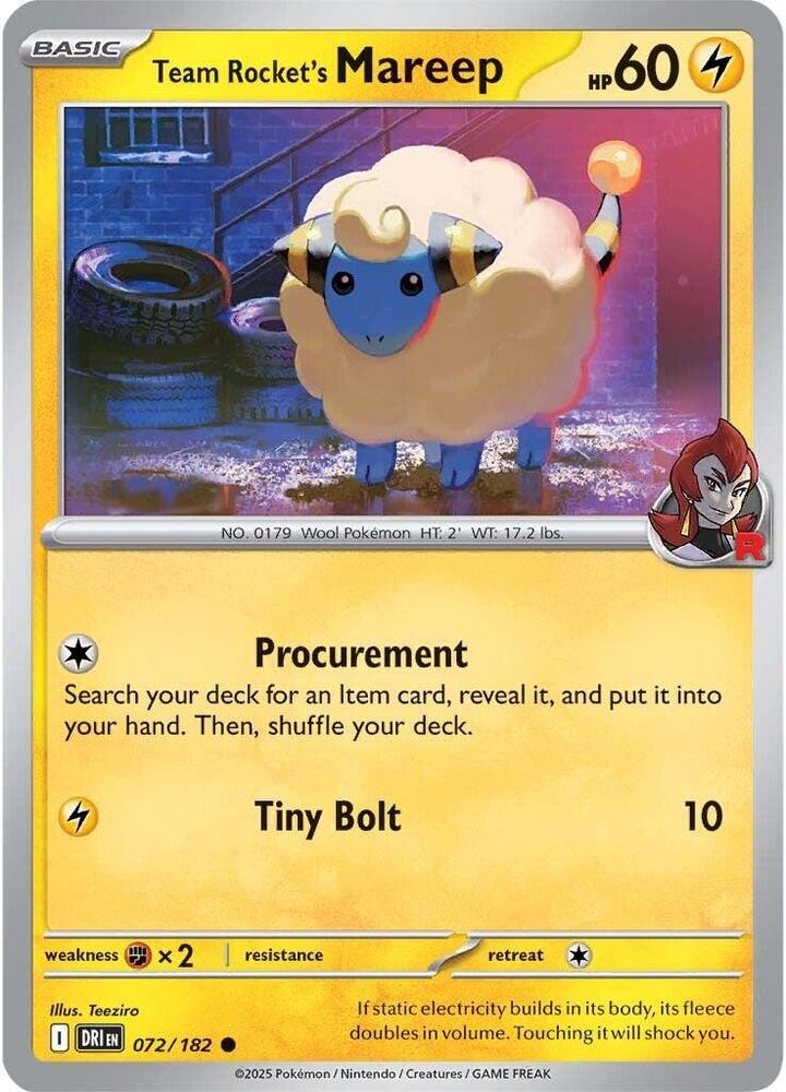 DRI 072/182 Team Rocket's Mareep C