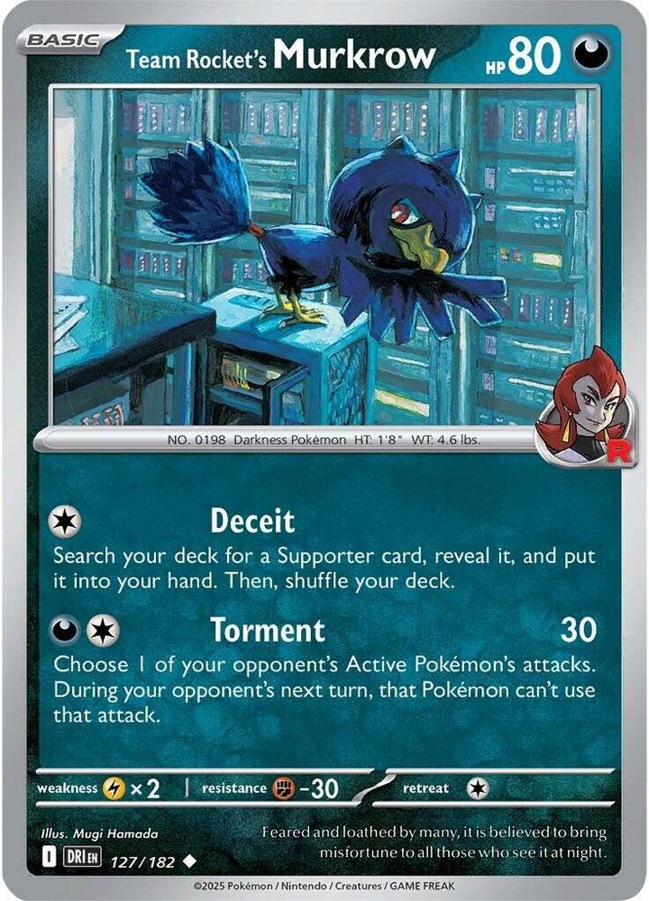 DRI 127/182 Team Rocket's Murkrow U