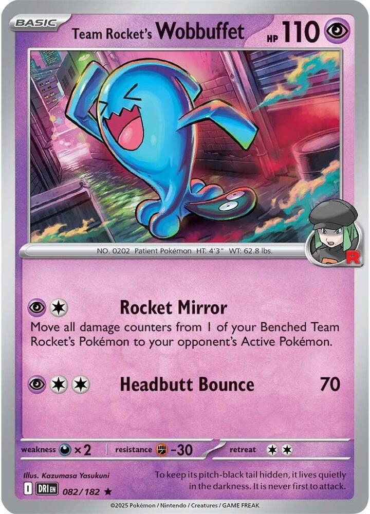 [Reverse Holo] DRI 082/182 Team Rocket's Wobbuffet R