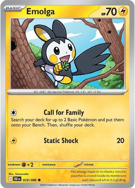 [Reverse Holo - Poke Ball] BLK 029/086 Emolga C