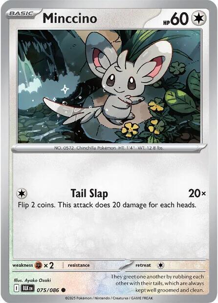[Reverse Holo - Master Ball] BLK 075/086 Minccino C