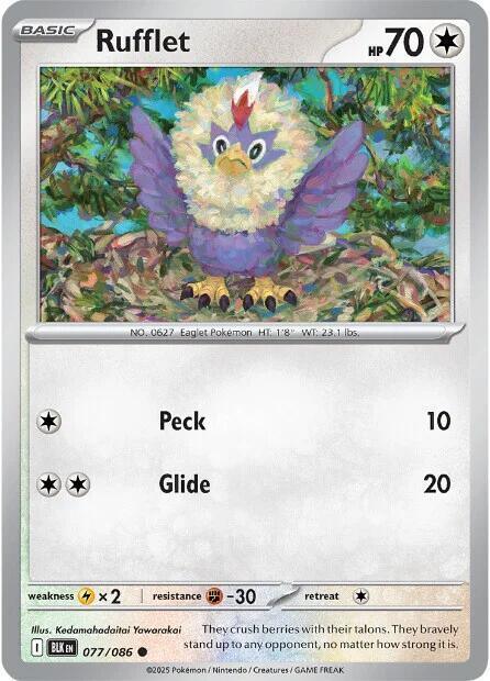 [Reverse Holo] BLK 077/086 Rufflet C