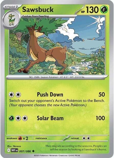 [Reverse Holo] WHT 007/086 Sawsbuck U