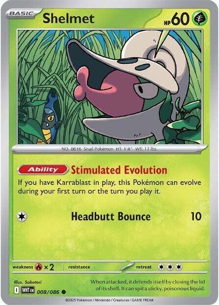 [Reverse Holo - Master Ball] WHT 008/086 Shelmet C