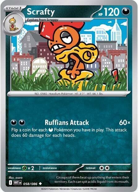 [Reverse Holo - Master Ball] WHT 058/086 Scrafty U