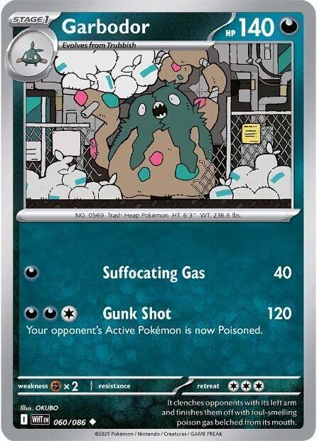 [Reverse Holo - Poke Ball] WHT 060/086 Garbodor U