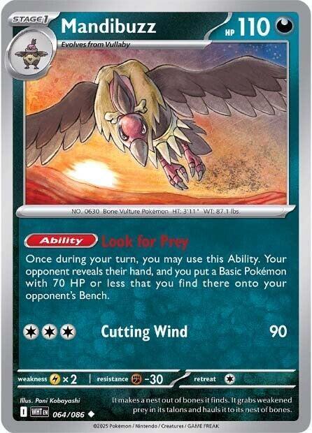 [Reverse Holo] WHT 064/086 Mandibuzz U