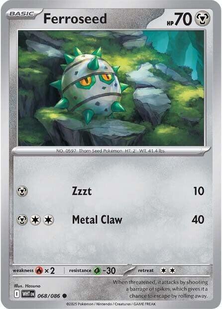 [Reverse Holo - Poke Ball] WHT 068/086 Ferroseed C