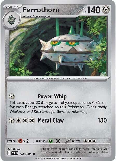 [Reverse Holo - Poke Ball] WHT 069/086 Ferrothorn U