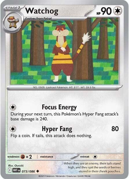 [Reverse Holo - Poke Ball] WHT 073/086 Watchog U