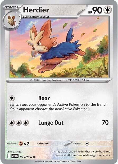 [Reverse Holo - Poke Ball] WHT 075/086 Herdier C