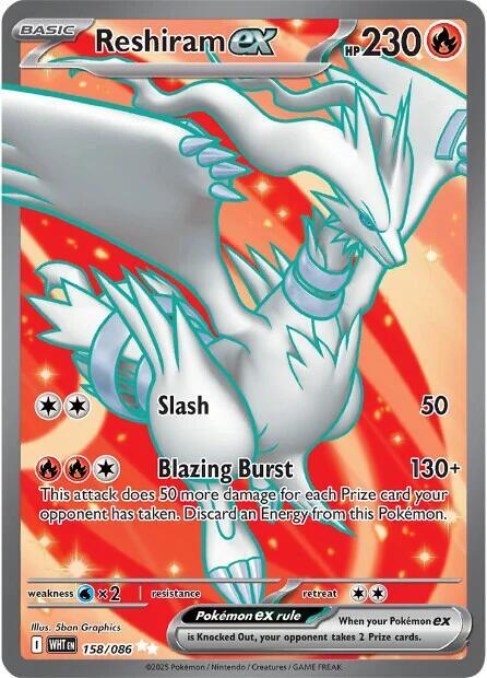 WHT 158/086 Reshiram ex SR