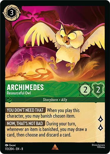 Set 8 113/204 Archimedes - Resourceful Owl R