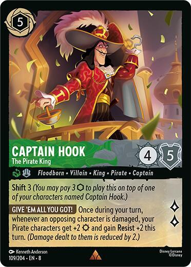 Set 8 109/204 Captain Hook - The Pirate King R