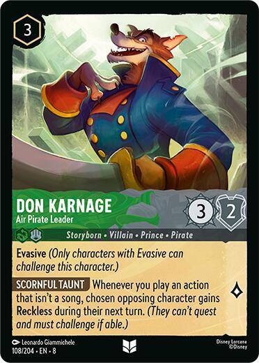 Set 8 108/204 Don Karnage - Air Pirate Leader U