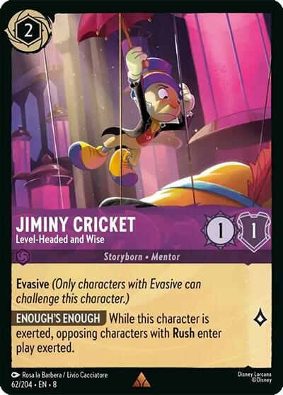 [Foil] Set 8 062/204 Jiminy Cricket - Level-Headed and Wise R