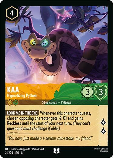 [Foil] Set 8 021/204 Kaa - Hypnotizing Python U