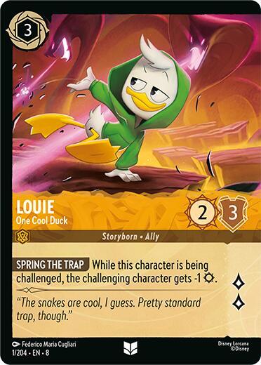 [Foil] Set 8 001/204 Louie - One Cool Duck (Foil) U