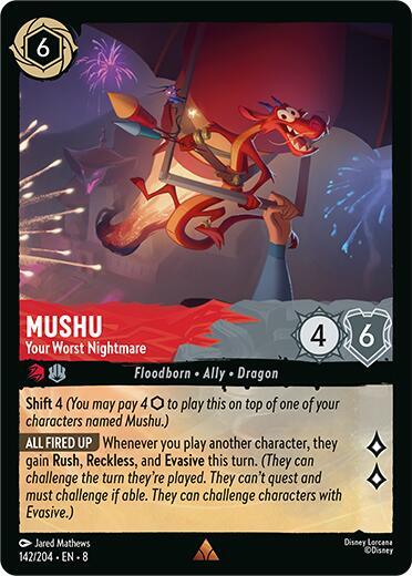 [Foil] Set 8 142/204 Mushu - Your Worst Nightmare R