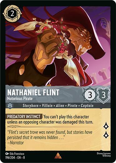 Set 8 196/204 Nathaniel Flint - Notorious Pirate R