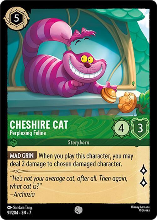 [Foil] Set 7 091/204 Cheshire Cat - Perplexing Feline C