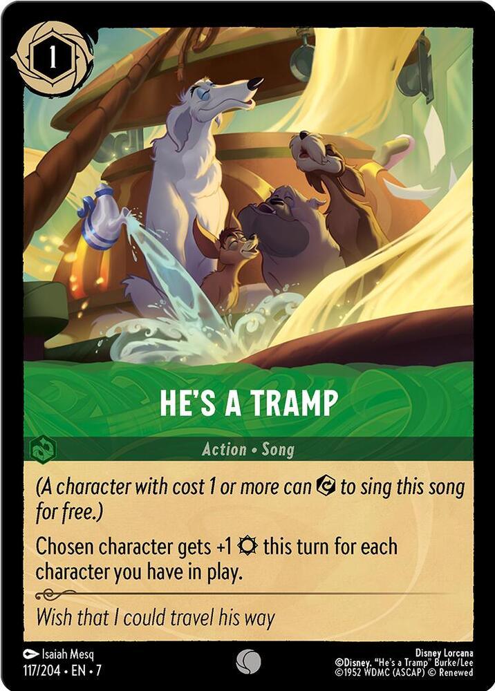 [Foil] Set 7 117/204 He's a Tramp C