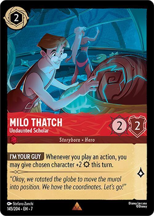 Set 7 145/204 Milo Thatch - Undaunted Scholar R