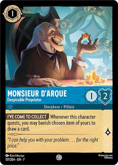 Set 7 157/204 Monsieur D'Arque - Despicable Proprietor C
