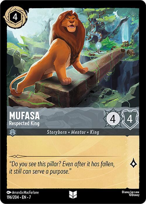 Set 7 196/204 Mufasa - Respected King U