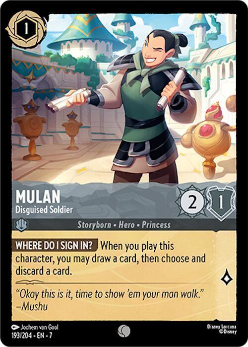 Set 7 193/204 Mulan - Disguised Soldier C