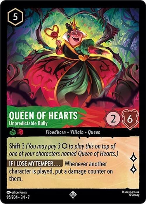 Set 7 095/204 Queen of Hearts - Unpredictable Bully SR