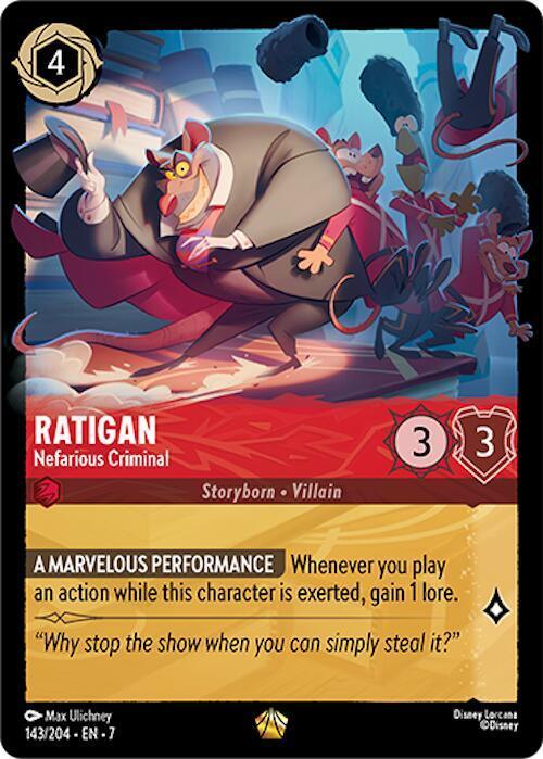 Set 7 143/204 Ratigan - Nefarious Criminal L