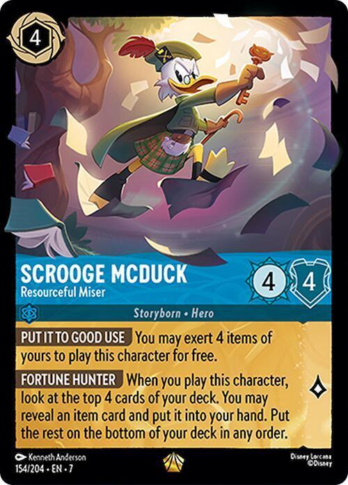 Set 7 154/204 Scrooge McDuck - Resourceful Miser L