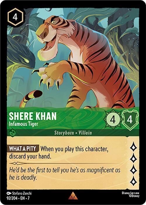 Set 7 092/204 Shere Khan - Infamous Tiger R