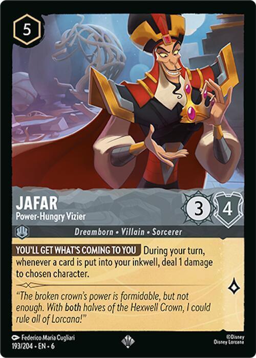 [Foil] Set 6 193/204 Jafar - Power-Hungry Vizier SR