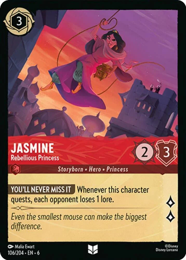 [Foil] Set 6 106/204 Jasmine - Rebellious Princess U