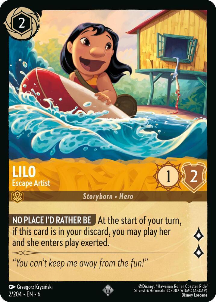 Set 6 002/204 Lilo - Escape Artist SR